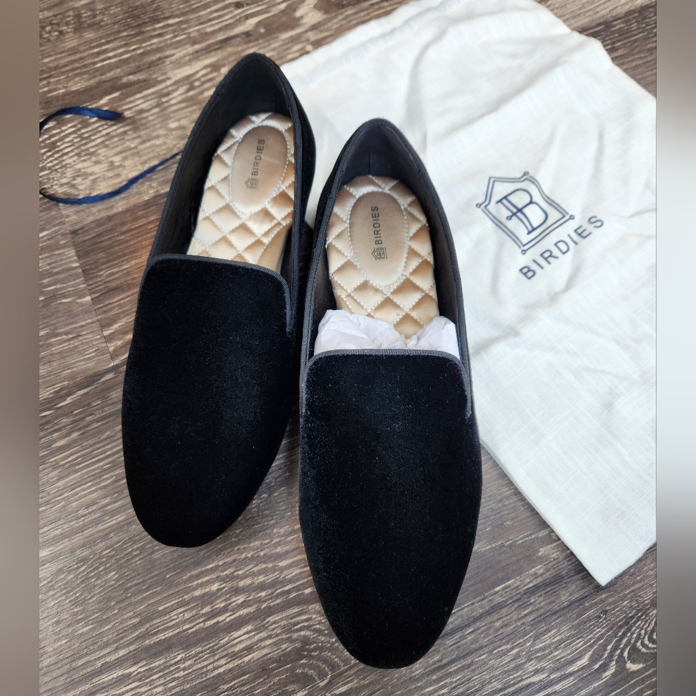 Birdies Black Velvet The Heron Flat Size 9.5